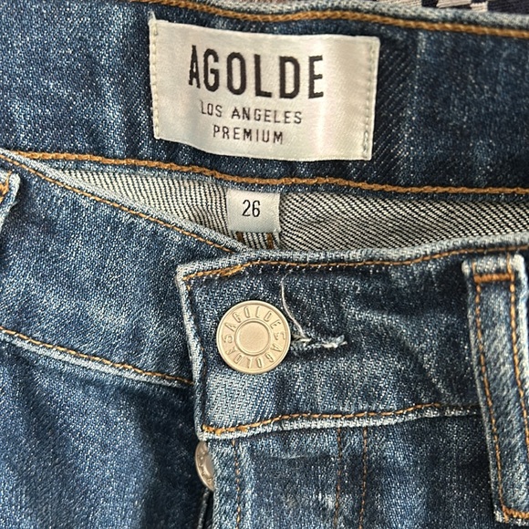 Anthropologie X Agolde Nico High Rise Slim Leg Jeans. Size 26x27 - Picture 5 of 11
